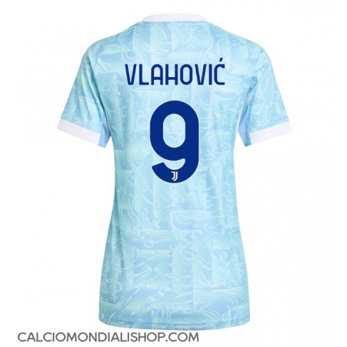 Maglie da calcio Juventus Dusan Vlahovic #9 Seconda Maglia Femminile 2025-26 Manica Corta